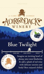 Adk Winery Blue Twilight Shelf Talker